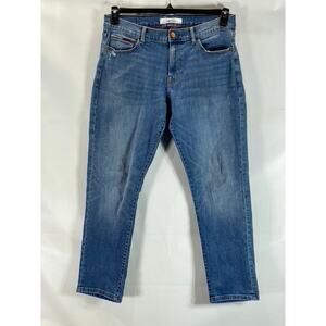 TOMMY HILFIGER JEANS Men's Blue Denim Athletic-Fit Five-Pocket Jeans SZ 33X30